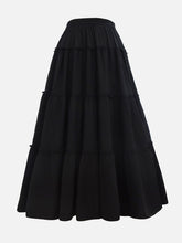 VELORA - BLACK 4 TIERED SKIRT